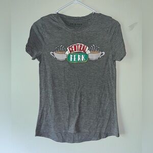 Friends Grey Central Perk Coffee Short Sleeve Casual Graphic T-Shirt, Size XS